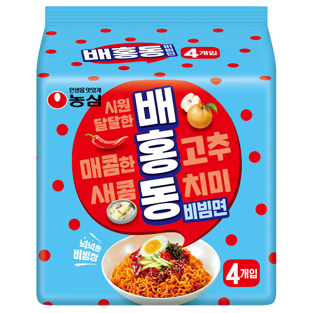 농심 배홍동 비빔면 봉지라면 137g, 4개 7,000원