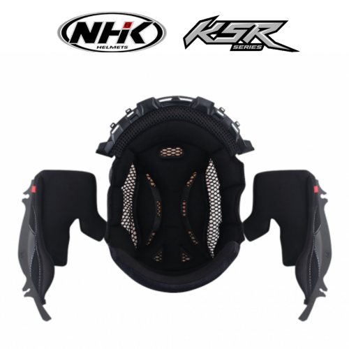 NHK K5R 풀페이스 헬멧 전용 내피세트 크라운패드 치크패드 탈부착 라이너 교체 37,000원