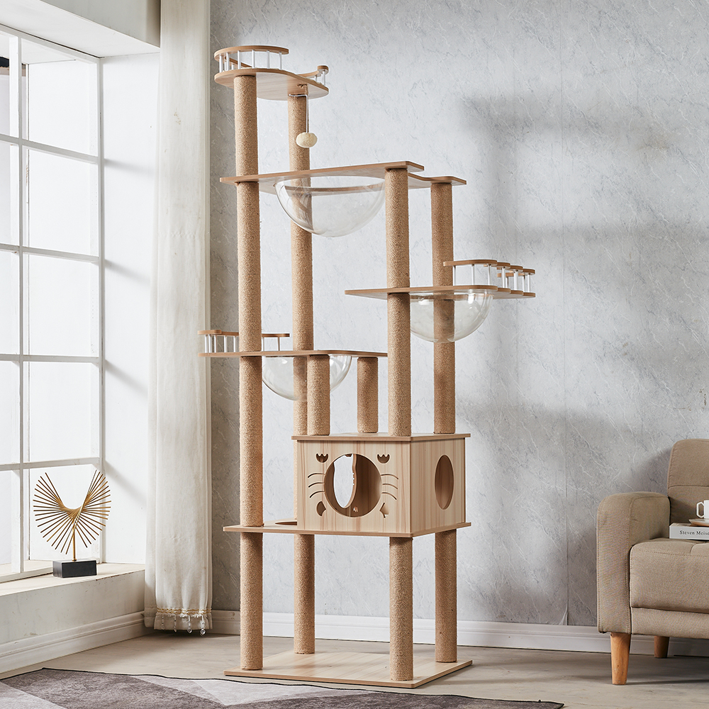 칠시 고양이 6단 대형 올인원 캣타워, 우드, 1개 139,000원