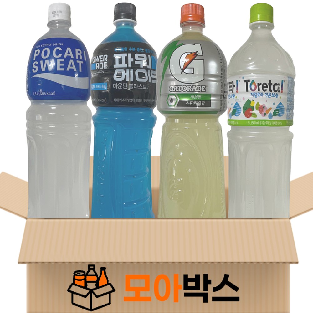 [모아박스] BEST 인기 이온음료 대용량 페트 4종, 1세트, 1500ml 20,900원