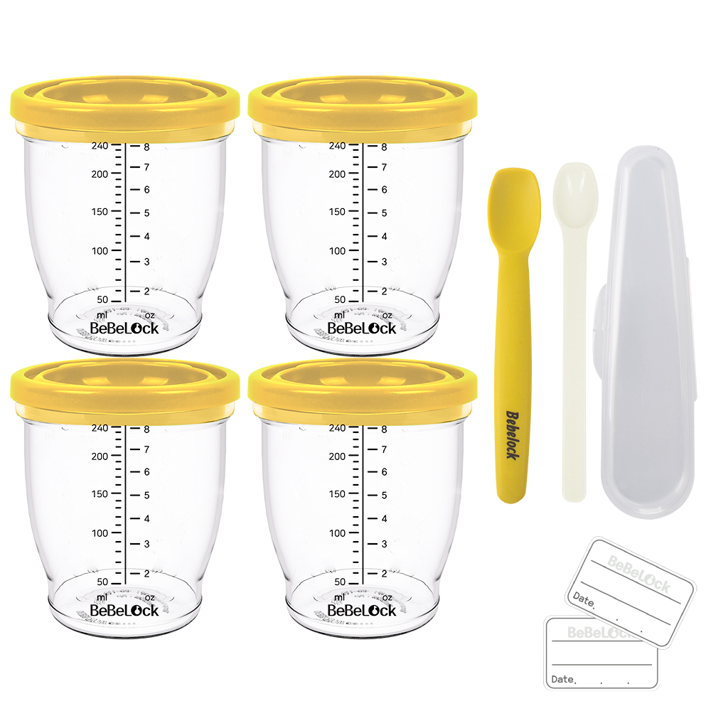 베베락 엘파 밀폐 이유식 용기 4p + 실리콘 스푼 1단계 + PP 스푼 세트 10,450원