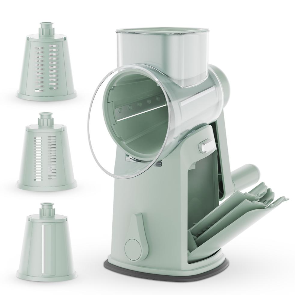 EVOKME 수납형 멀티 야채슬라이서 3in1 다용도 회전채칼 세트 당근 채써는기계 오이채썰기 감자 롤슬라이스 수동 대용량 가정용 25,020원