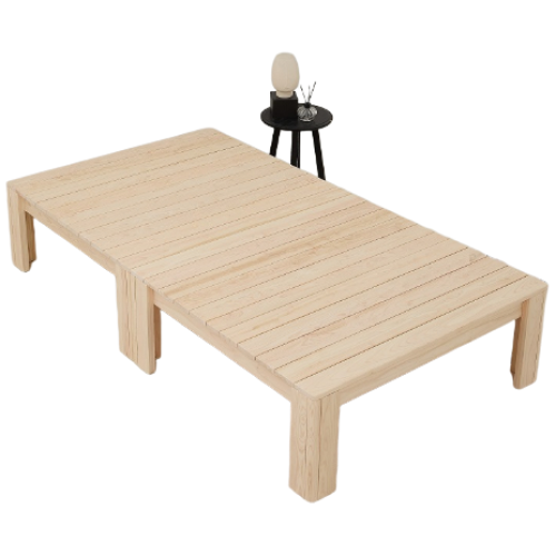 바르숲 무절 높은 무헤드+힐눕 평상형 편백나무 통원목 침대 프레임 토퍼 매트리스 1,165,000원