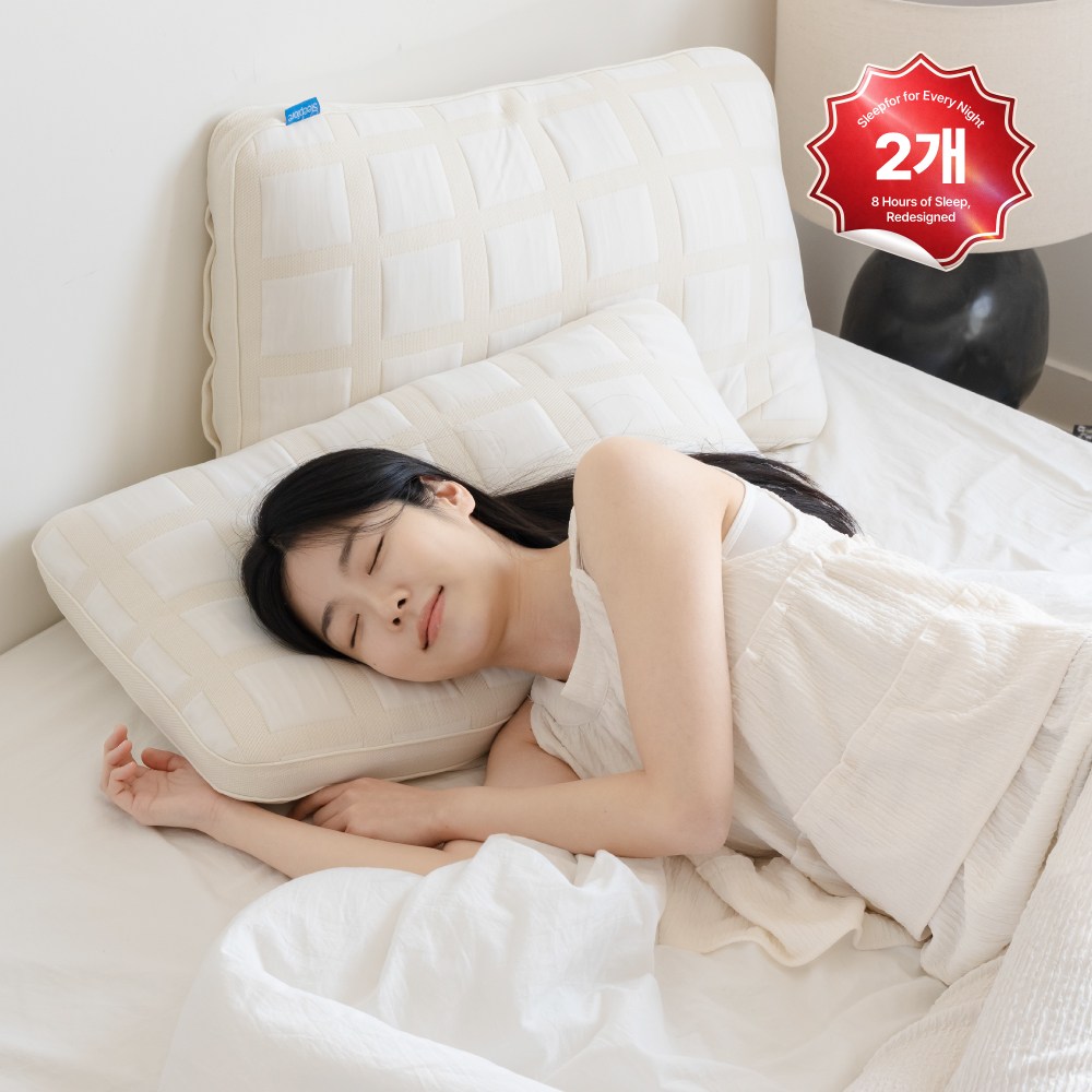 슬립포어 1+1 목편한 사계절 경추 수면 베개 29,800원