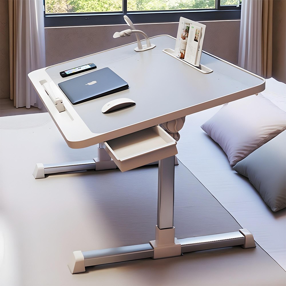 CK리빙 접이식 침대 노트북 좌식 책상 테이블 트레이 서랍+USB선풍기+스탠드+높이조절, 그레이풀옵션 29,800원