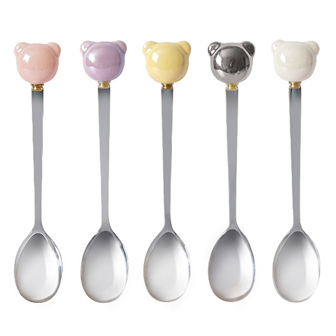 라임올리브 곰돌이 펄 티스푼 5종 세트 10,000원