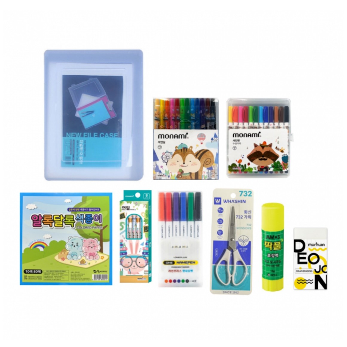 [모나미] 새학기 9종 행복특가 문구세트(남학생,여학생) 23,800원