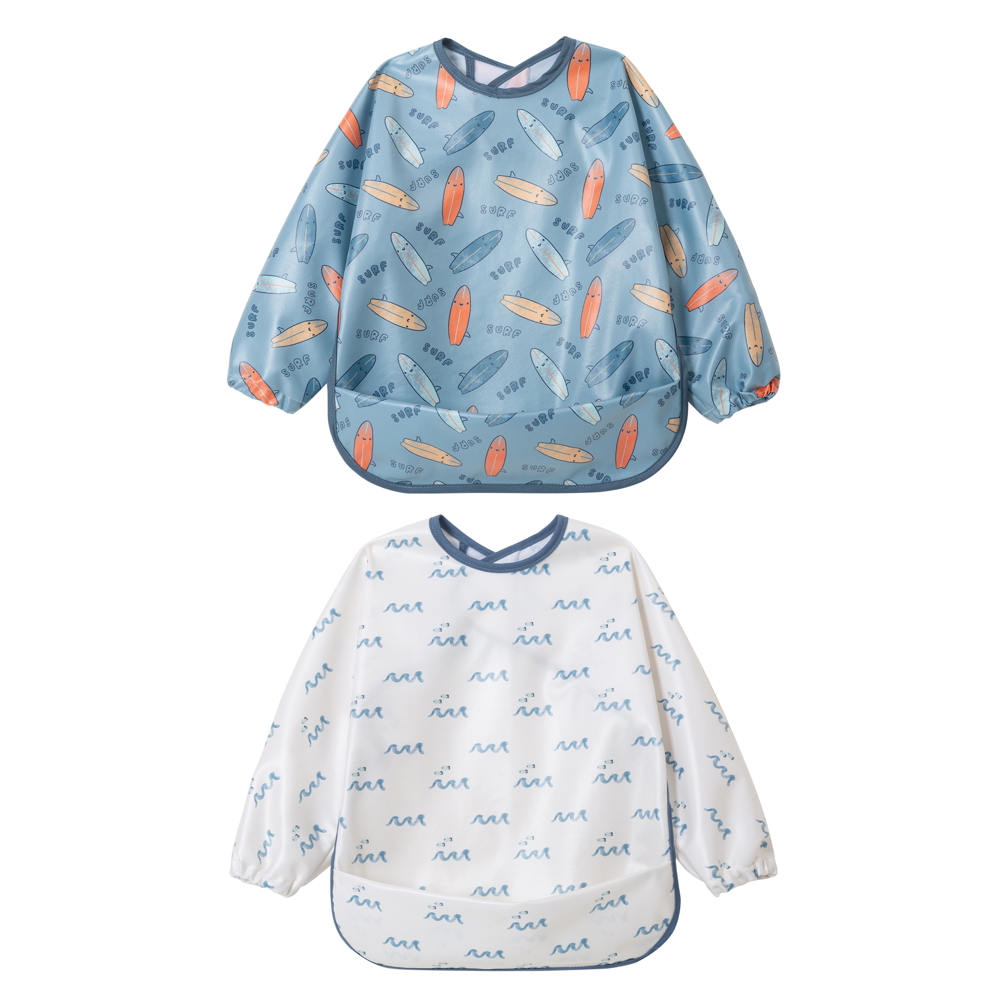 Little Dimsum베이비 긴팔 방수 자기 주도 이유식 턱받이 앞치마 2P 세트, 1개, 2개입, 서핑 23,800원