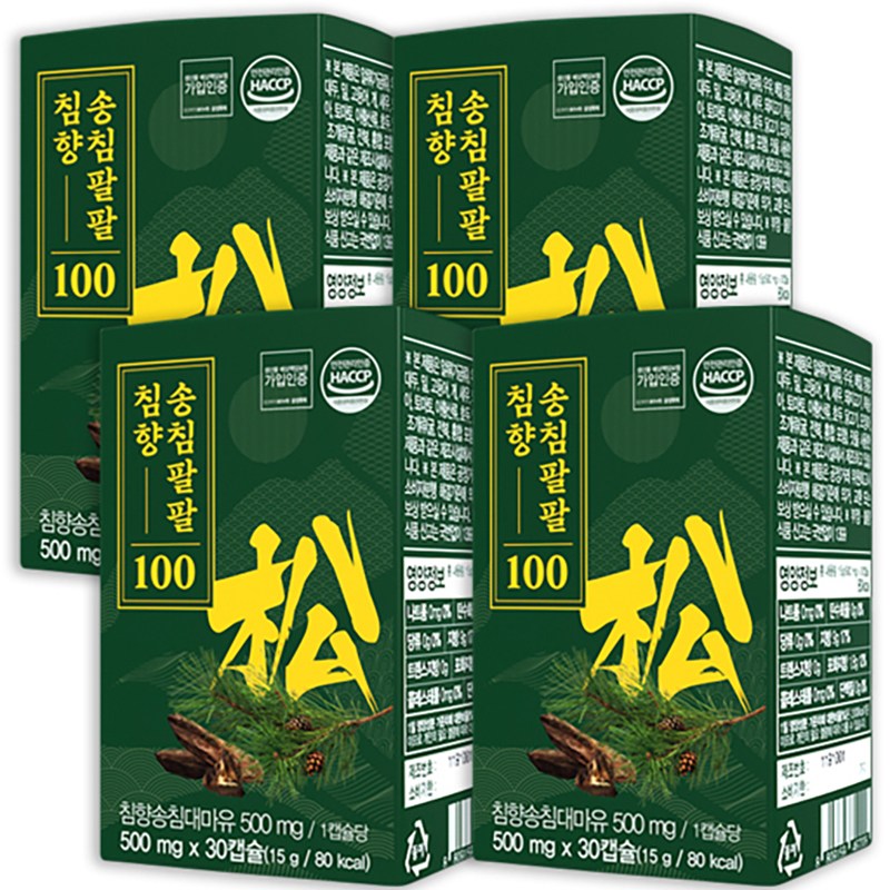 신박한 프리미엄 송침유 송침팔팔 침향송침대마유 4개월분(500mg x 30캡슐 x 4박스) 솔잎 추출물 증류 농축액 송침유 100% 엑기스 56,000원