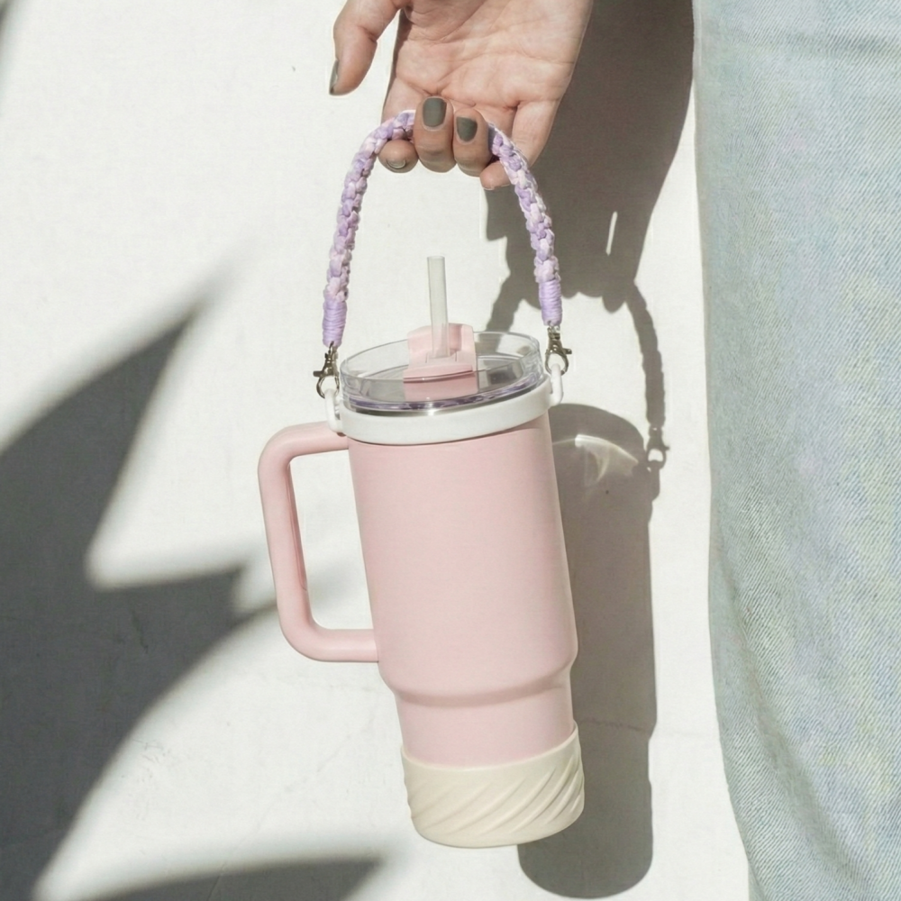 오디너리아틀리에 반짝 텀블러 스트랩 끈 홀더 패키지, 1세트, 퍼플, 현재가 9,900원