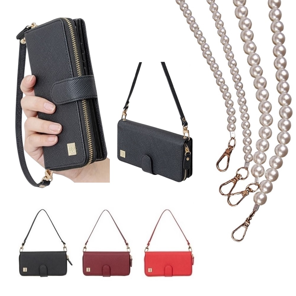 갤럭시 S26울트라 케이스 SM-S948N (S26울트라용) 천연 소가죽 심프스벨 (지퍼) 월렛 (손목 스트랩 줄+ 진주롱) 목걸이 카드 지폐 수납 포켓 자석 지갑 38,900원