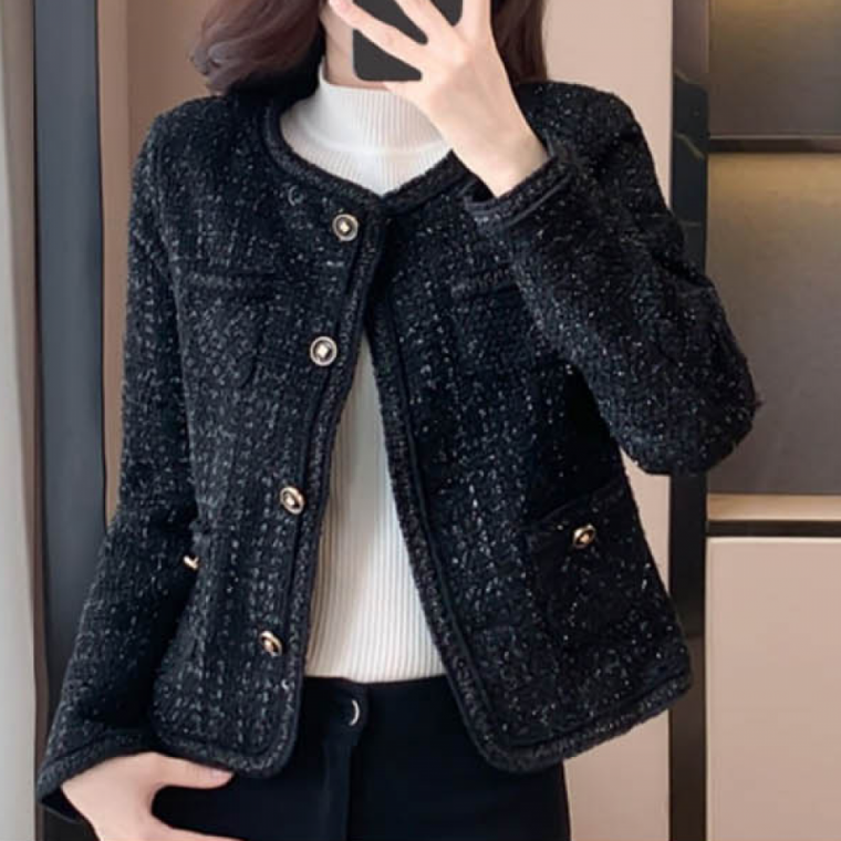 트위드 재킷 프론트 포켓 베이직 세련된 가디건 73,540원