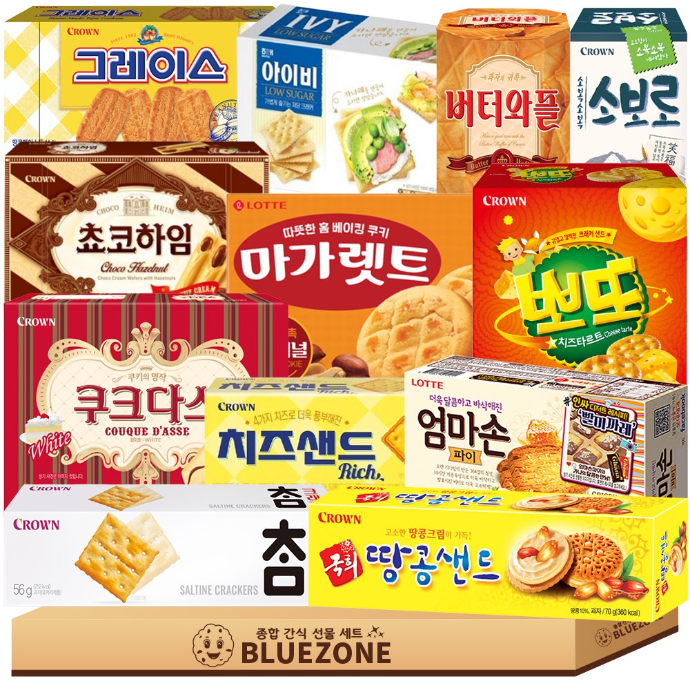 과자 G세트 마가렛트1 아이비1 버터와플1 쿠크다스화이트1 엄마손파이1 참크래커1 소보로1 땅콩샌드1 치즈샌드1 뽀또1 초코하임1 그레이스1 몽실1, 1세트, 1 27,700원