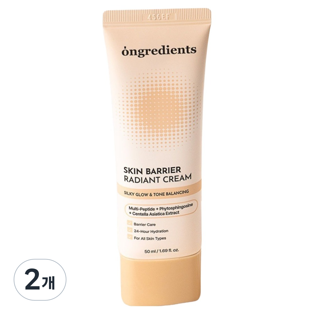 온그리디언츠 스킨 베리어 래디언트 크림 SPF50+ PA++++, 단일 색상, 50ml, 2개 36,500원