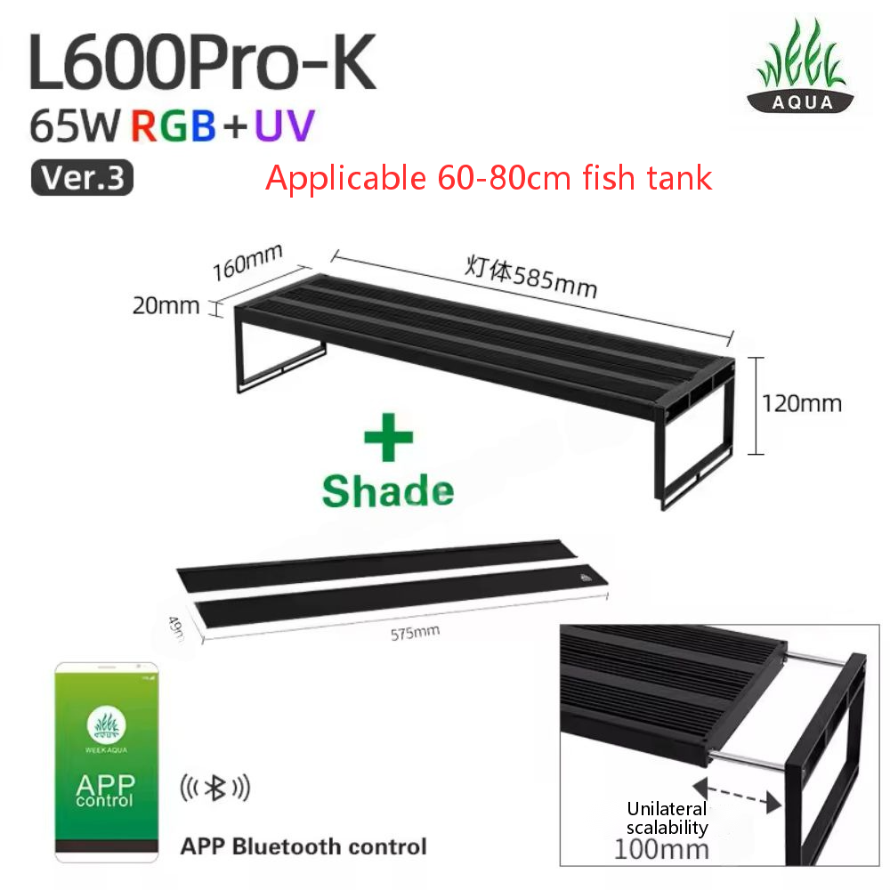 메탈라이트 어항조명 수초용 위크 아쿠아 L 프로 V3 RGBUV 수족관 식물용 LED 조명 풀 스펙트럼 식물 성장 램프 앱 제어 담수용 294,020원