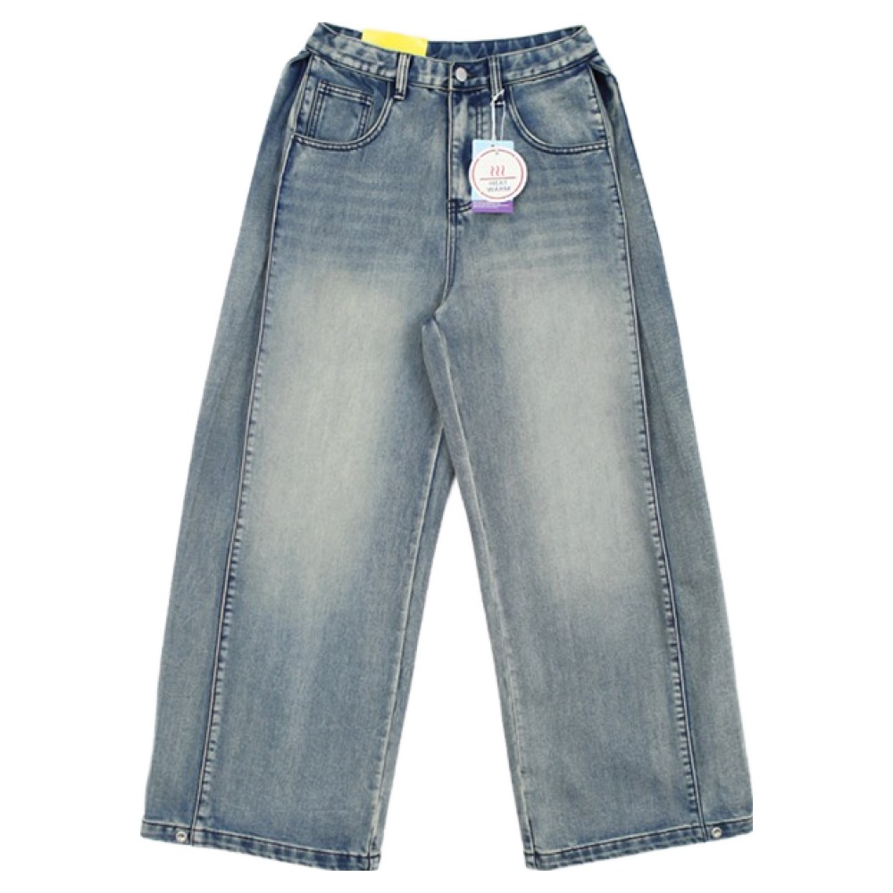 라라온 여성용 숏/기본/롱 기장 두가지 핏 기모 벌룬 와이드 데님 팬츠 25TSP3282 36,900원