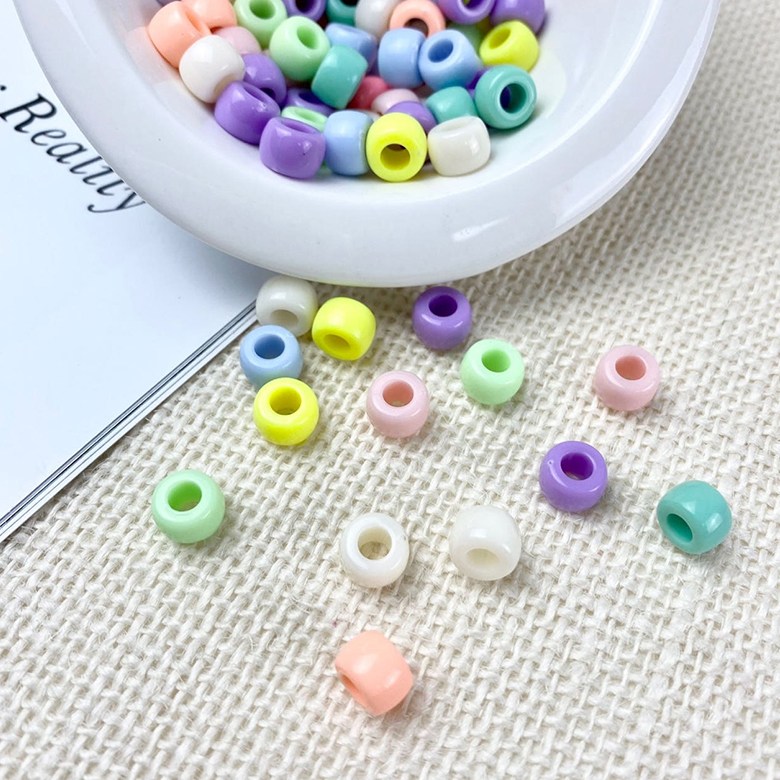 헤세드 (200g) 8mm 파스텔 캔디컬러 구슬비즈 링비즈 구멍큰비즈 11,000원