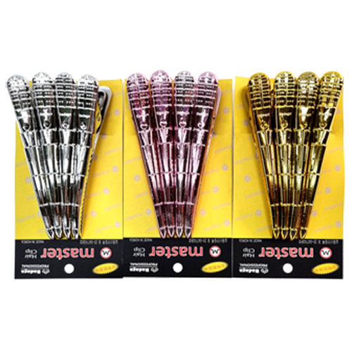 마스터 헤어클립 메탈 미용실 커트 드라이 악어 핀셋 골드 실버 15,000원