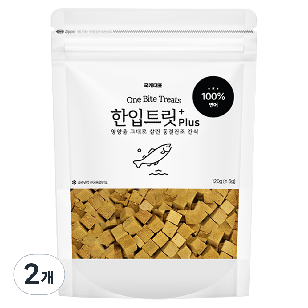 국개대표 반려동물 대용량 한입트릿 플러스 동결건조 간식, 120g, 2개, 연어 38,230원
