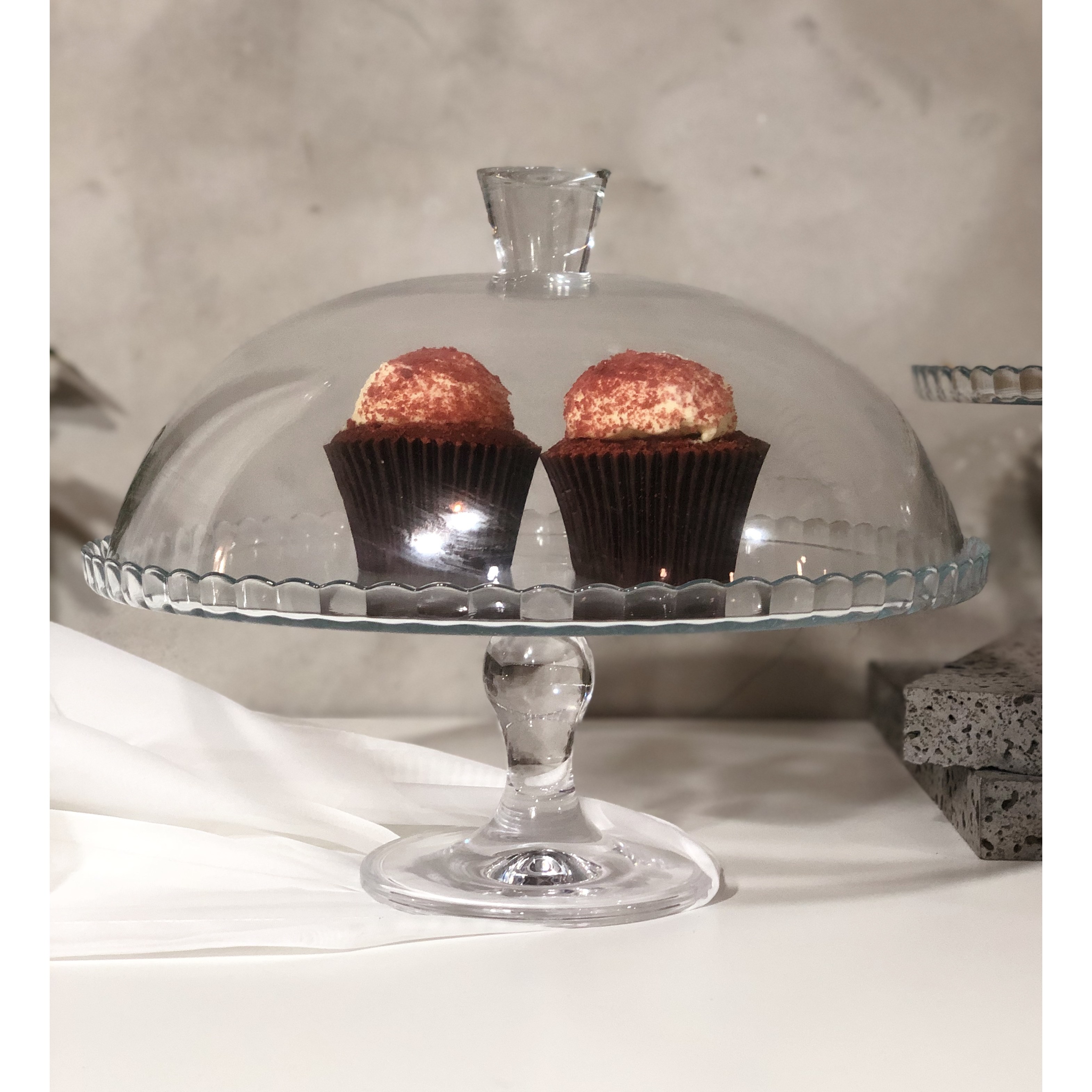 홈파티 유리 케익돔뚜껑&케이크스탠드 빵보관케이스, 1개 56,000원