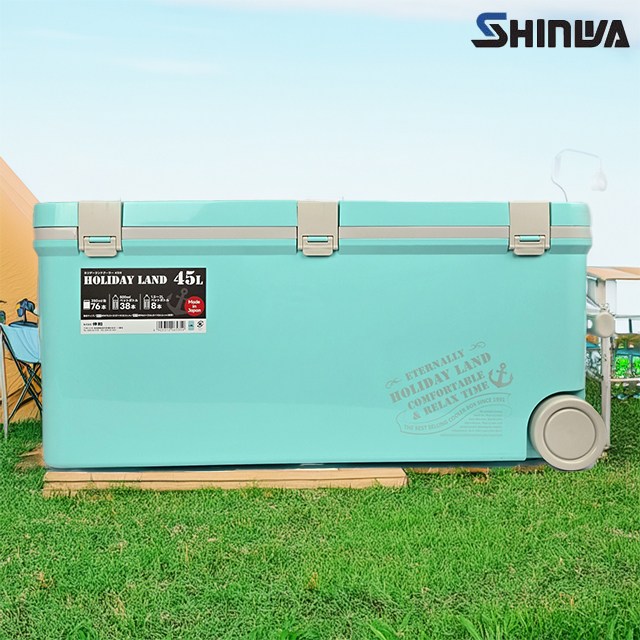 신와 아이스박스 홀리데이 랜드 월드 캠핑 낚시용아이스박스 쿨백 차량용 45L, 라이트블루 84,390원