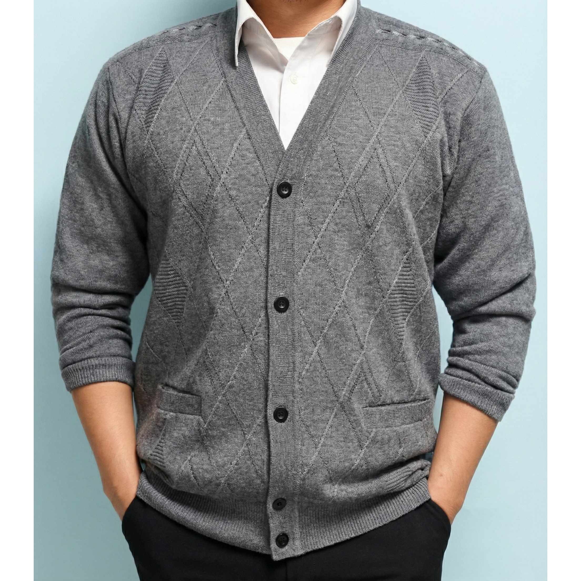 베르몽테 남자 가디건 고급소재 데일리 스웨터 따뜻한 남성 cardigan 67,300원