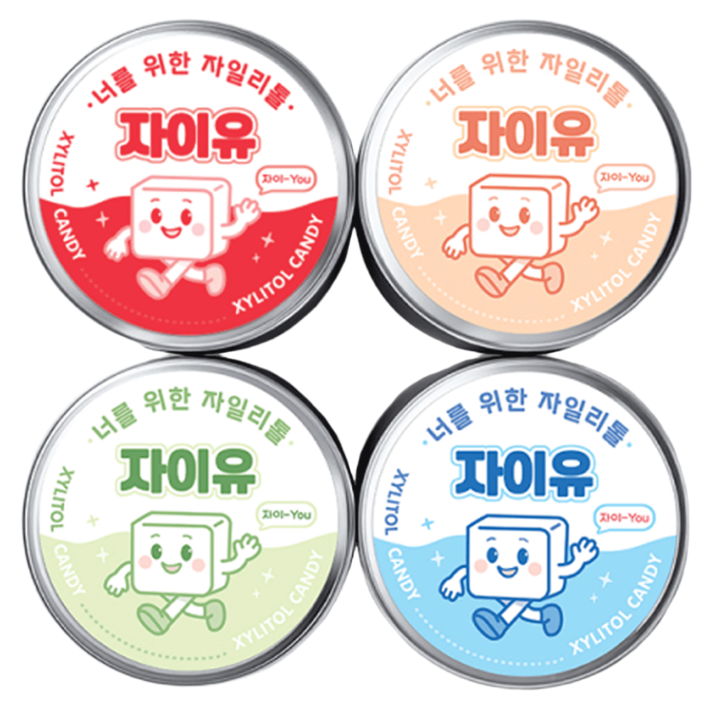 자이유 자일리톨캔디 핀란드산 무설탕 저칼로리 사탕 아이 어린이 치아관리 충치예방 4종 과일향, 4개, 40g 28,000원