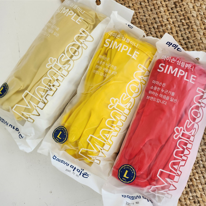 마미손 짧은고무장갑 10켤레, 대(L) 9,000원