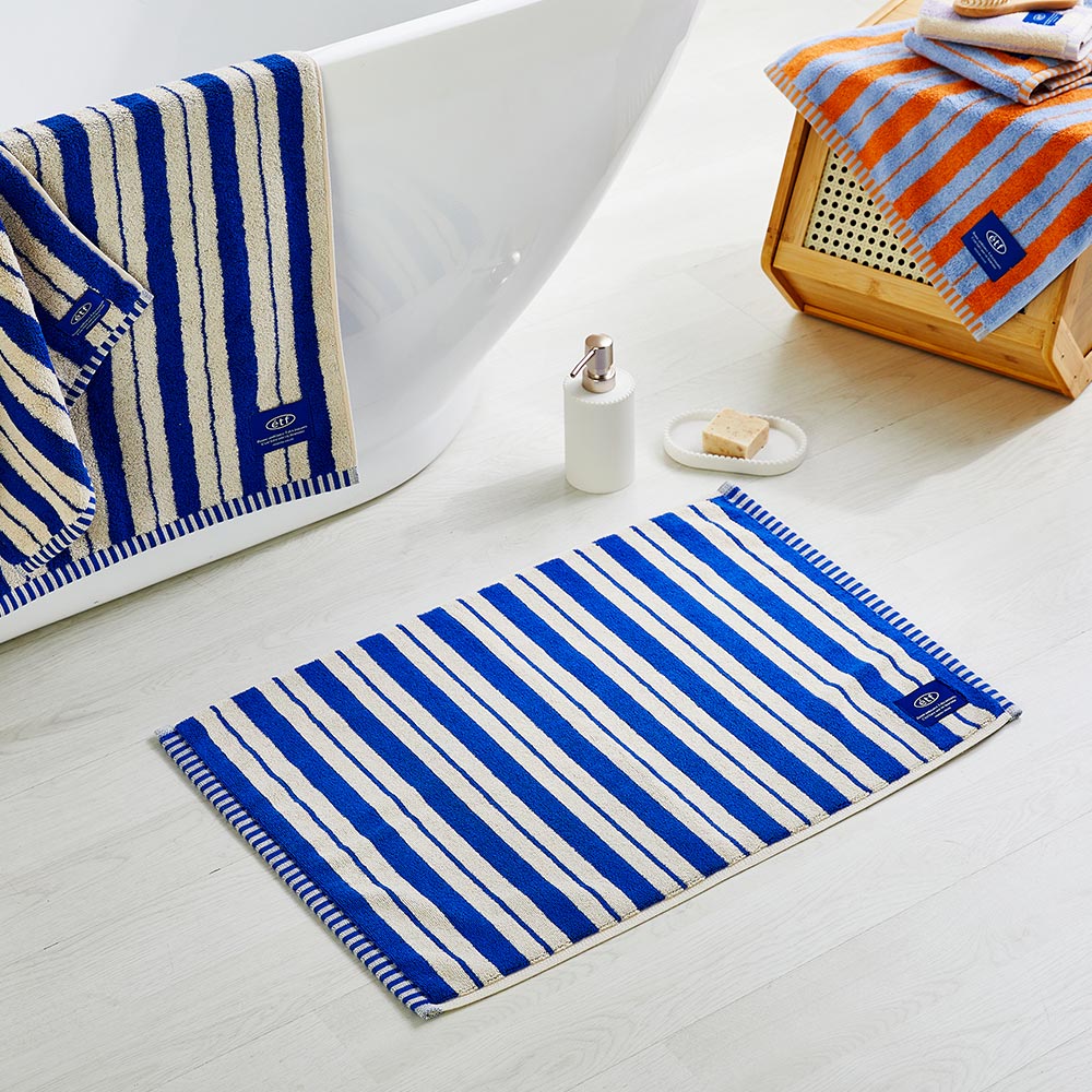 모던하우스 ETF 더블 스트라이프 타월발매트, 블루 12,530원