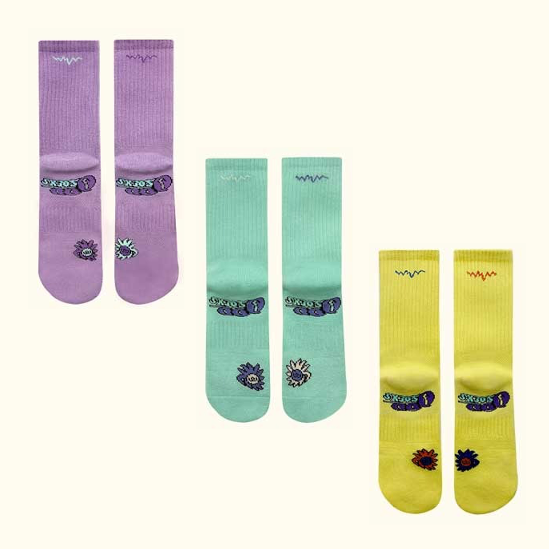 [오드삭스] 쿨맥스 퍼포먼스 컬러 러닝 크루 삭스 43,200원