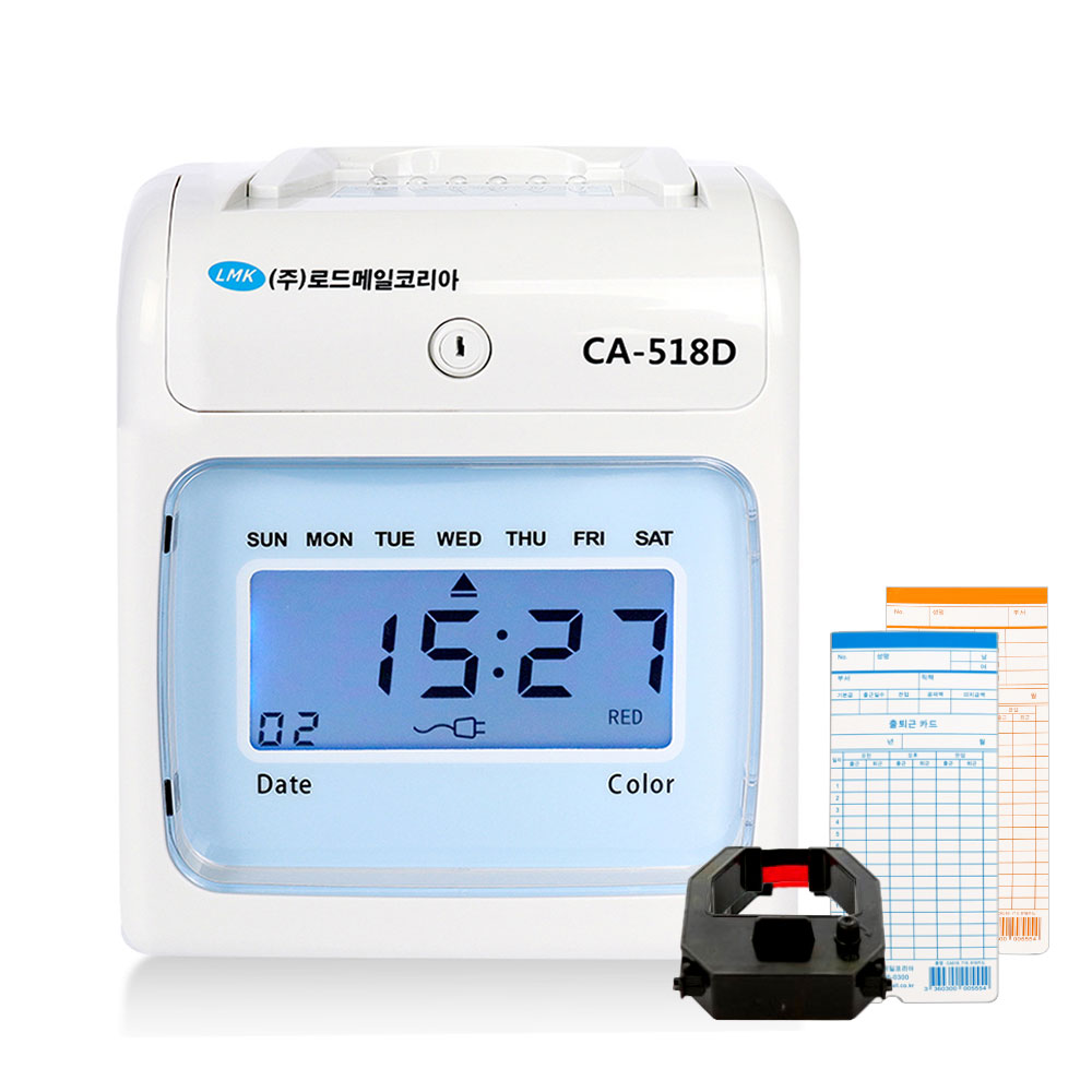 로드메일코리아 컴팩트 디지털 출퇴근기록기 + 출퇴근카드 100매 88,000원