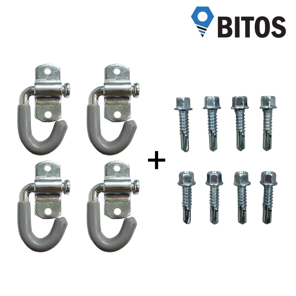 적재함 화물차 트럭 스틸 고리 화물차 용품 피스 포함, 4세트, 회색 13,800원