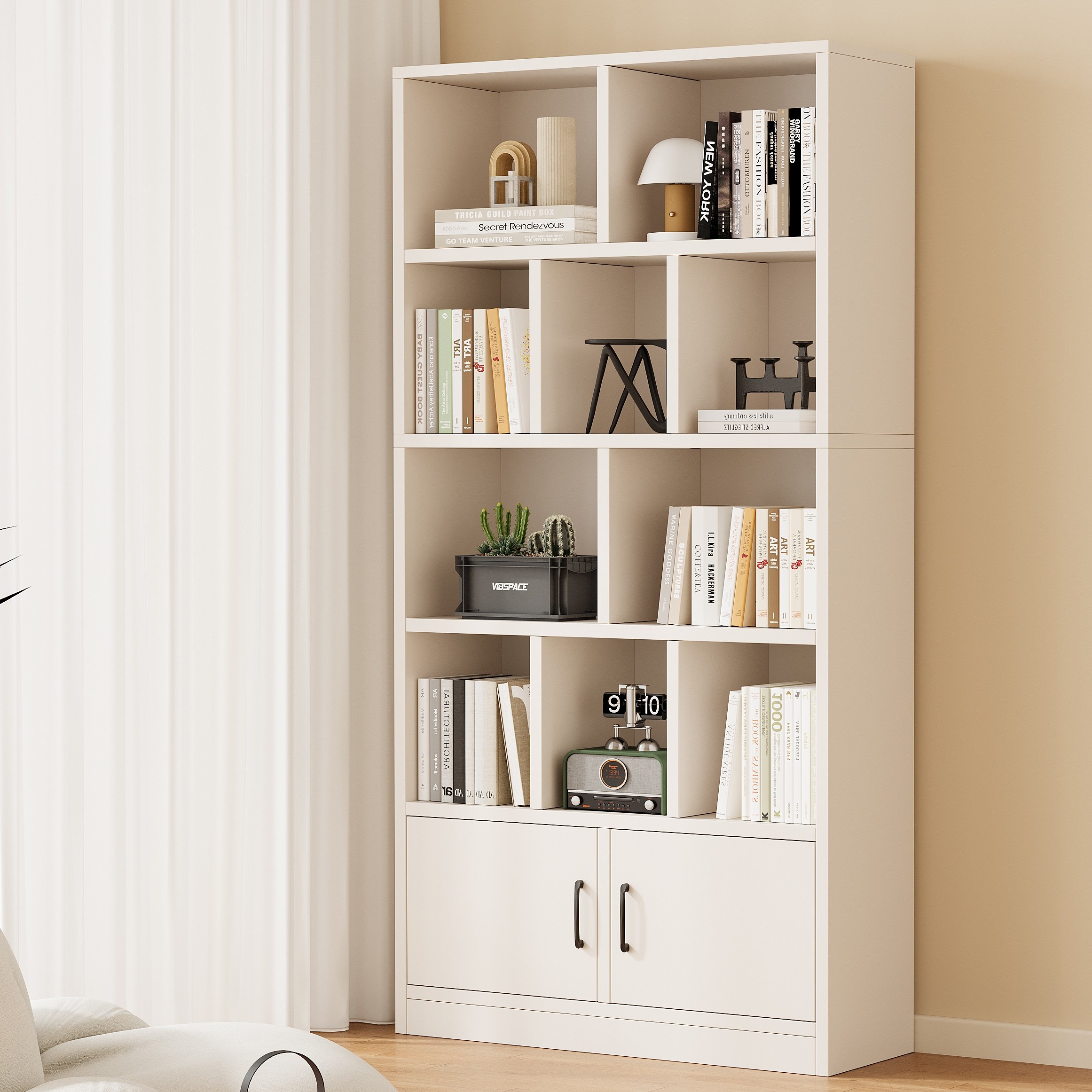 헤르티만 책장 심플 방진장 문 책장 콤비 대용량 사무실 수납장 77,800원