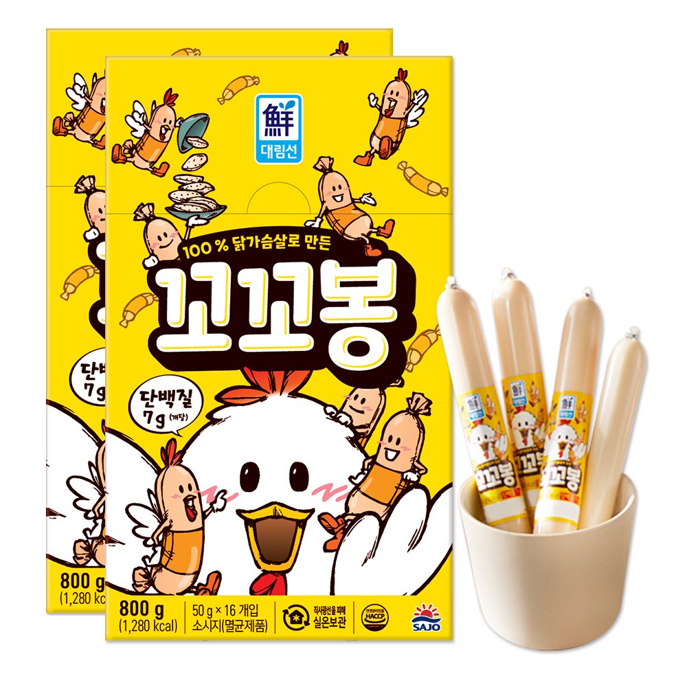사조 대림 꼬꼬봉( 50g x 32개) 800g / 닭가슴살 소세지 25,700원