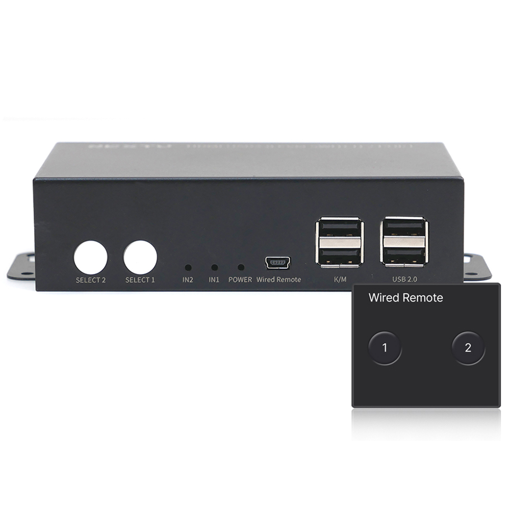 넥스트유 4K HDMI 2.0 2포트 듀얼모니터 KVM스위치 + 유선리모콘, NEXT-7902KVM-DUALKP, 1개 78,700원