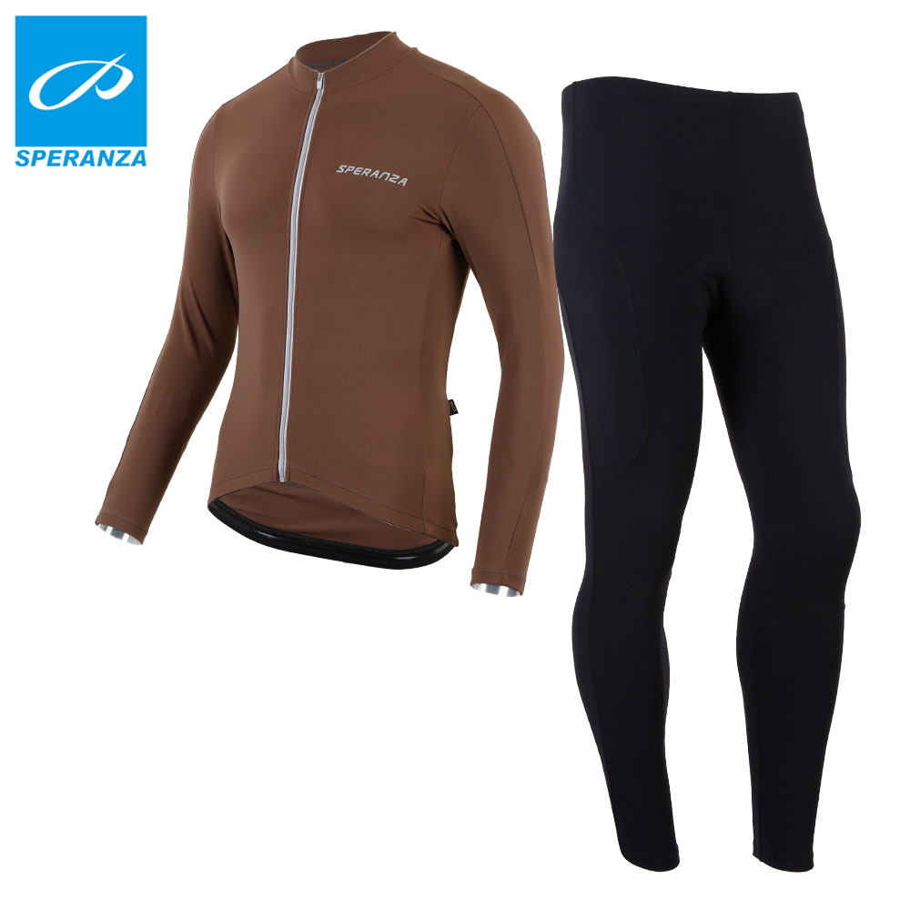 [스페란자] J8스판기모져지 스판타이즈 브라운세트 얇은기모 간절기 활용도 좋은의류  bicycle/cycle wear 173,000원