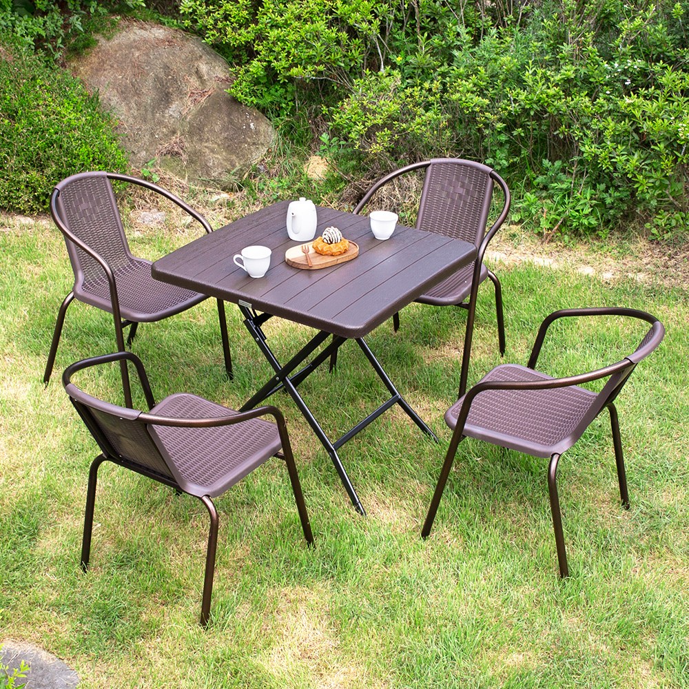 아르망 800 사각 유로49번 의자 4개 야외 테이블 세트 161,000원