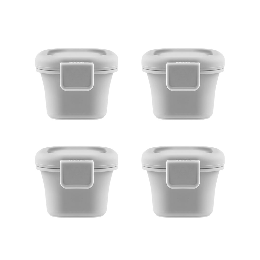 실유니티 실리콘 이유식 보관 밀폐용기 세트 4P, 4개, 그레이, 50ml 19,900원