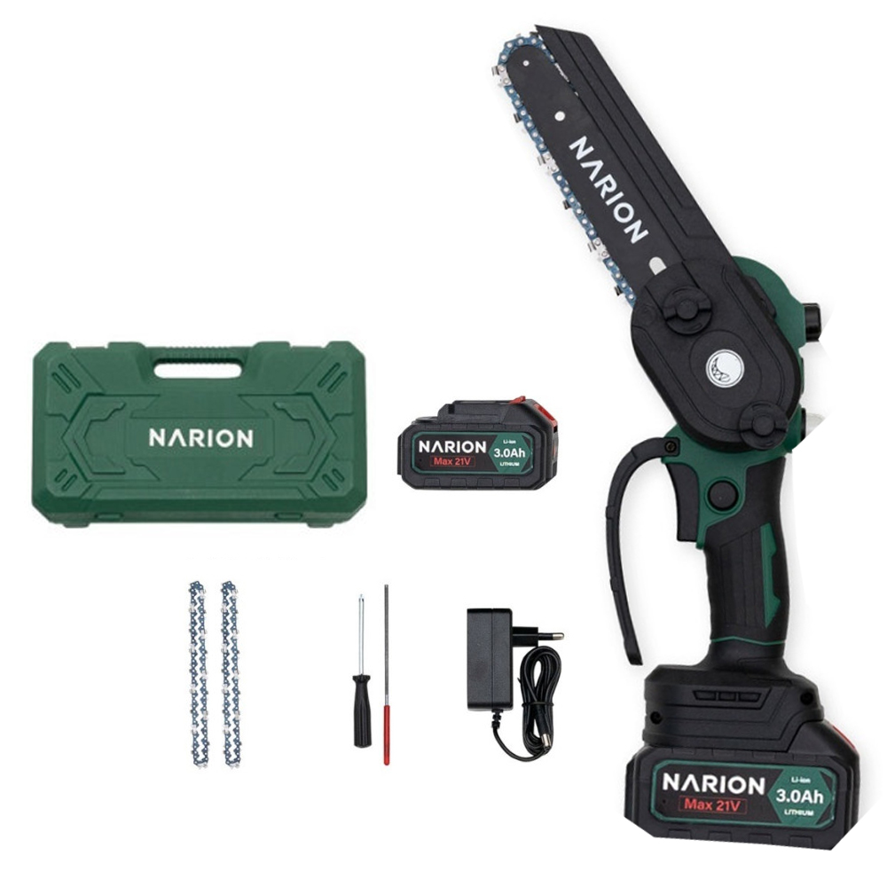 [나리온] 15cm 무선 충전 전기톱 체인톱 배터리 2개 세트 148,000원
