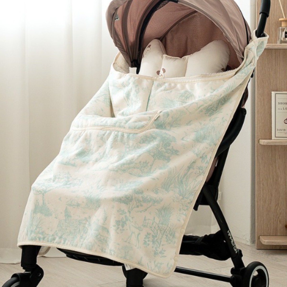 마롤로뜨 뜨왈드주이 극세사 아기띠워머 블랭킷 후드 유모차담요, 민트 뜨왈_극세사 아기띠 워머 30,000원