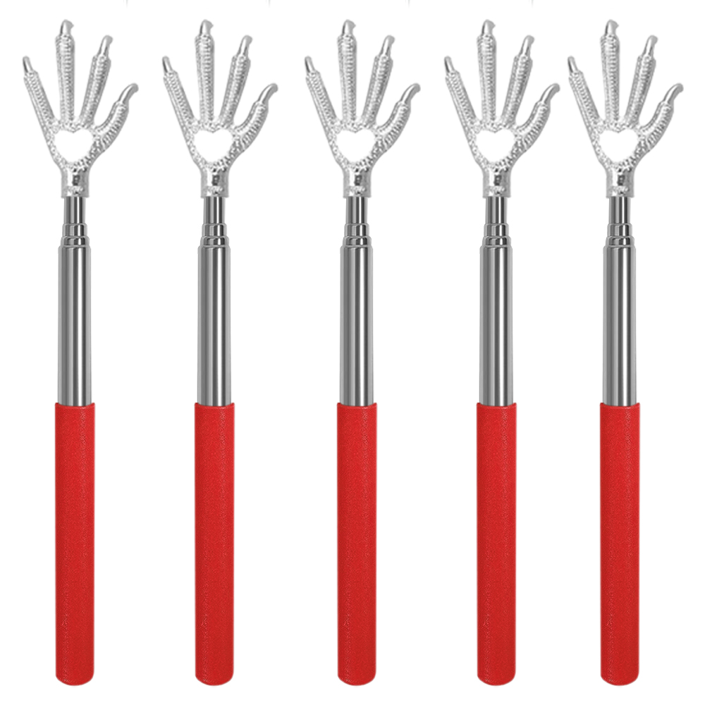 스텐 안테나 효자손 D타입 휴대용 4단 접이식 닭발바닥, 04) 레드, 5개 5,800원