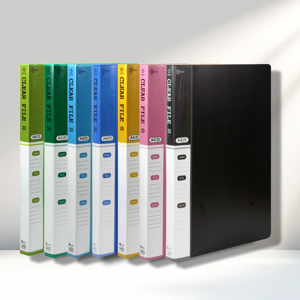 A4 20매 인덱스 크리어화일 2개, 1세트, 검정 2,900원