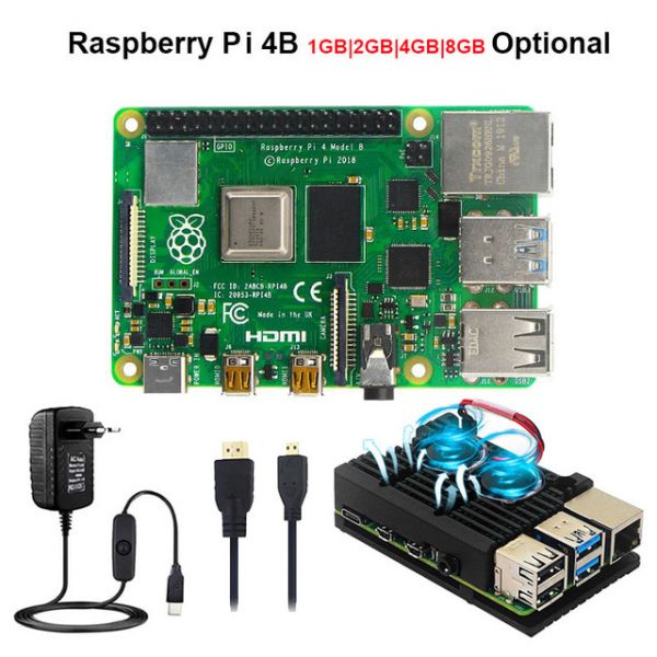 라즈베리 파이 4 BCM2711 쿼드 코어 Cortex-A72 ARM 지지대 와이파이 BT5.0 옵션 ABS 케이스 RPI 8GB 4GB 2GB 1GB RAM 114,200원