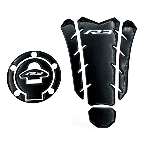 오토바이 연료 가스 캡 커버 탱크 패드 프로텍터 스티커 세트 야마하 MT-03 YZFR3 2019 2020 YZF R3 3D 카본 호환 엠블럼 로고 31,800원