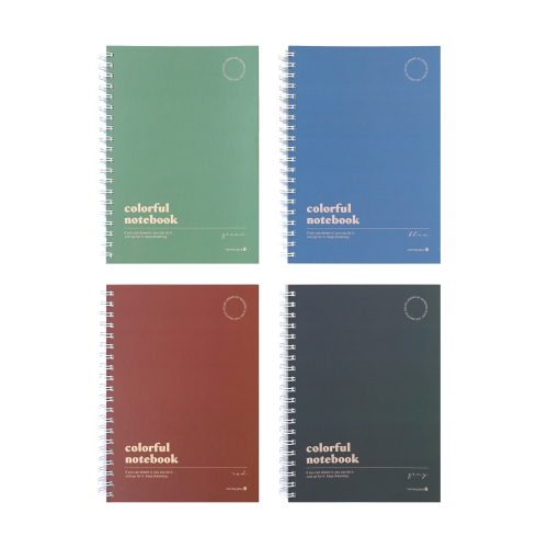 미네끄네 모닝글로리 엄청 두꺼운 스프링노트 컬러풀프리마노트, 블랙 6,400원