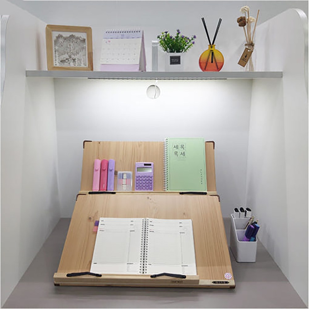 위즈독서대 루미50 필기겸용 2단독서대 각도조절 책거치대 원목 책받침대 눈높이 북스탠드, 2단뒷판 장착(듀얼모드), 현재가 41,500원