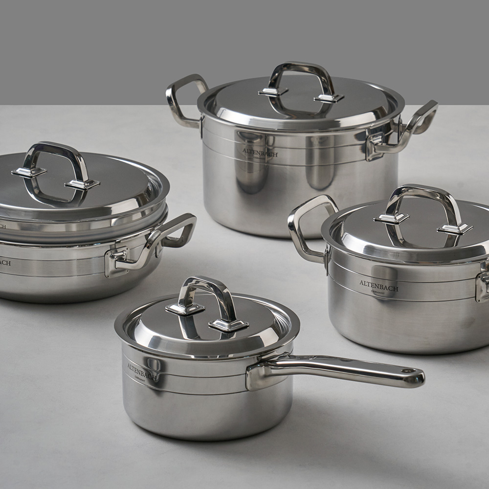 알텐바흐 큐라이네24 멀티케셀 인덕션용 통5중 냄비 5종세트 429,000원