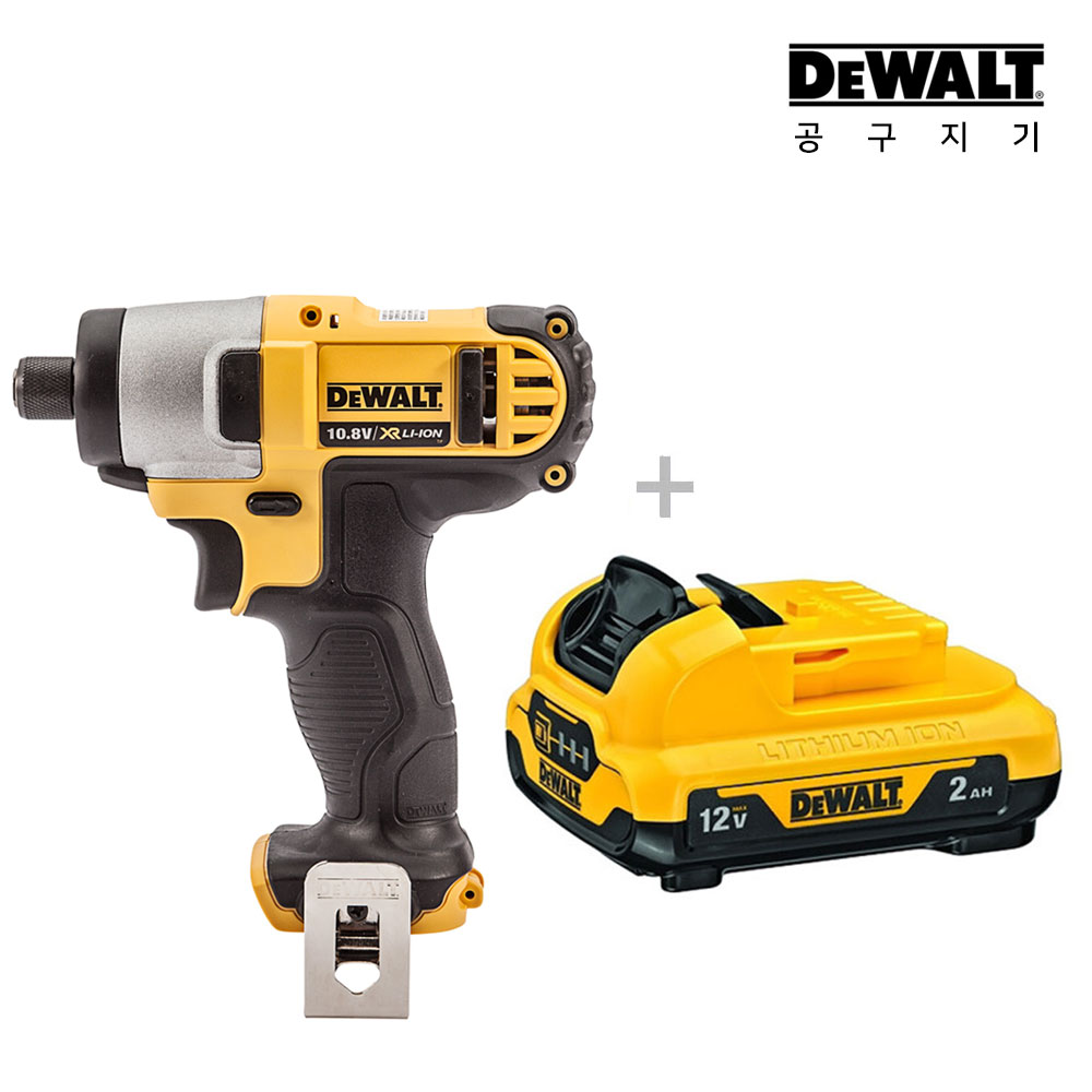 공구지기 디월트 12V 2.0Ah 컴팩트 전동 충전 임팩 드라이버 DCF815N+DCB127(2.0Ah) 132,000원