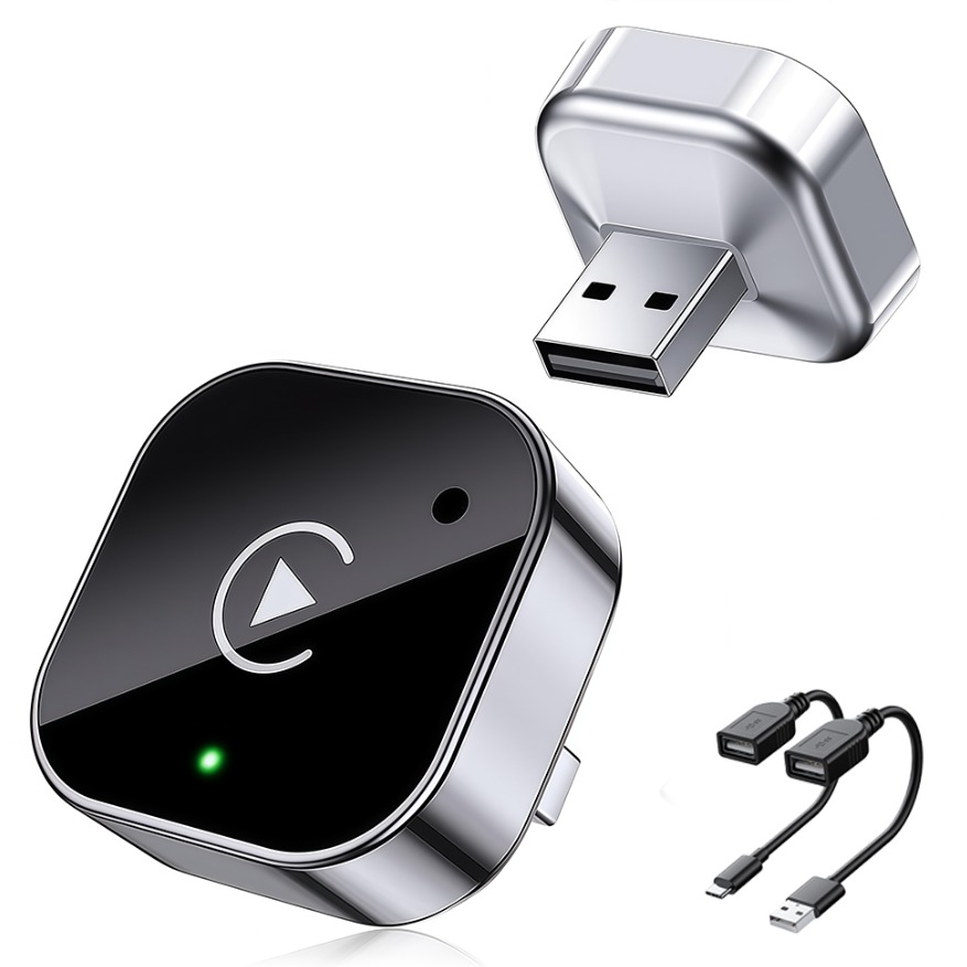 7Shadows 2026년 새로운 CarPlay 어댑터 2in1 초소형 무선 안드로이드 오토 카플레이 동글 안드로이드 iOS 호환 32,150원