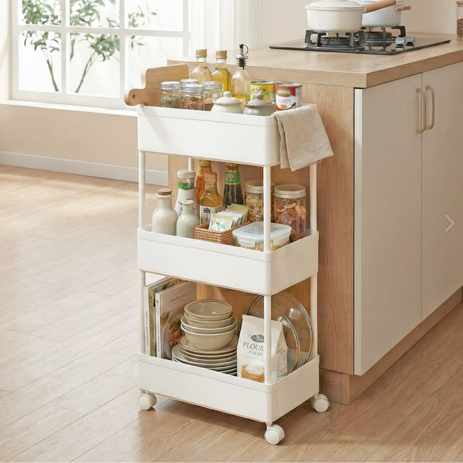 벨라까사 모던한 이동식 수납 선반 트롤리 3단 9,130원